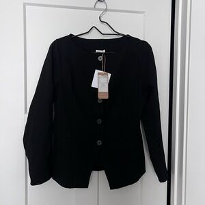 OGL Women's Black Button-Front Blazer